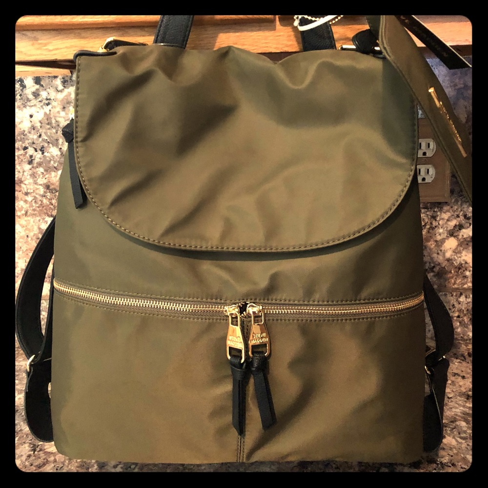 NWT Olive Steve Madden Backpack Purse